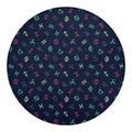 Colorful Zodiac Symbols Pattern Print Round Blanket