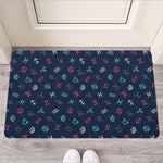 Colorful Zodiac Symbols Pattern Print Rubber Doormat