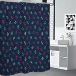 Colorful Zodiac Symbols Pattern Print Shower Curtain