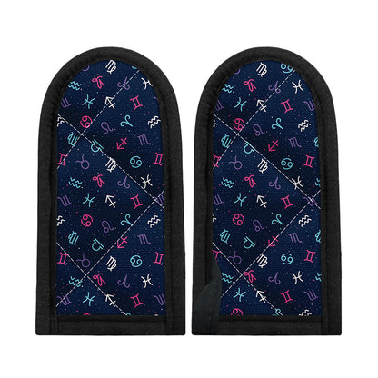 Colorful Zodiac Symbols Pattern Print Skillet Handle Cover