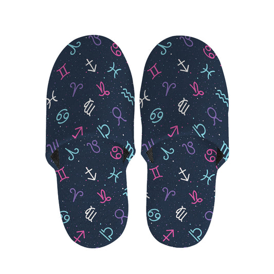 Colorful Zodiac Symbols Pattern Print Slippers