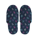 Colorful Zodiac Symbols Pattern Print Slippers