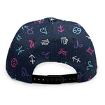 Colorful Zodiac Symbols Pattern Print Snapback Cap