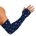 Colorful Zodiac Symbols Pattern Print Sun Protection Arm Sleeves