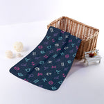 Colorful Zodiac Symbols Pattern Print Towel