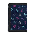 Colorful Zodiac Symbols Pattern Print Trifold Wallet