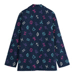 Colorful Zodiac Symbols Pattern Print Women's Blazer