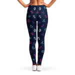 Colorful Zodiac Symbols Pattern Print Women's Leggings