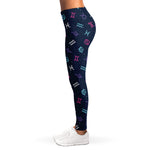 Colorful Zodiac Symbols Pattern Print Women's Leggings