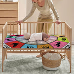 Colourful Chinese Zodiac Wheel Print Baby Crib Sheet