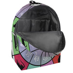 Colourful Chinese Zodiac Wheel Print Backpack
