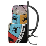 Colourful Chinese Zodiac Wheel Print Backpack