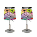 Colourful Chinese Zodiac Wheel Print Bar Stool Covers
