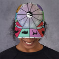 Colourful Chinese Zodiac Wheel Print Baseball Cap