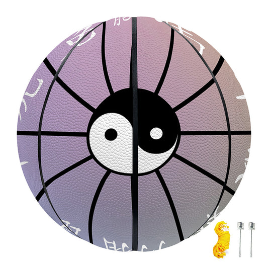 Colourful Chinese Zodiac Wheel Print Basketball