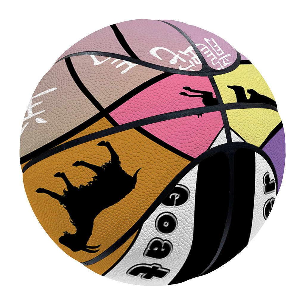 Colourful Chinese Zodiac Wheel Print Basketball