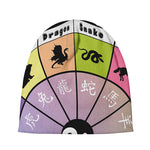 Colourful Chinese Zodiac Wheel Print Beanie