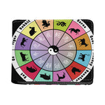 Colourful Chinese Zodiac Wheel Print Bifold Wallet