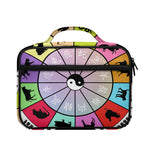 Colourful Chinese Zodiac Wheel Print Briefcase Bible Bag