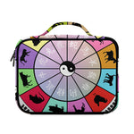 Colourful Chinese Zodiac Wheel Print Briefcase Bible Bag