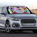 Colourful Chinese Zodiac Wheel Print Car Windshield Sun Shade