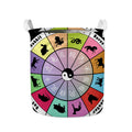 Colourful Chinese Zodiac Wheel Print Collapsible Laundry Basket
