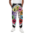 Colourful Chinese Zodiac Wheel Print Cotton Sweatpants