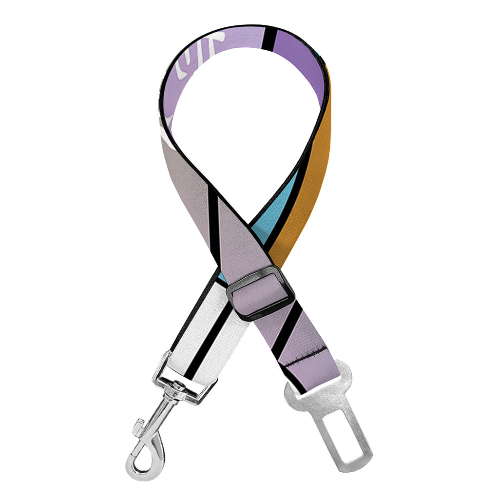 Colourful Chinese Zodiac Wheel Print Dog Seat Belt