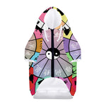 Colourful Chinese Zodiac Wheel Print Dog Zip Up Hoodie