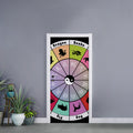 Colourful Chinese Zodiac Wheel Print Door Sticker