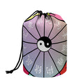 Colourful Chinese Zodiac Wheel Print Drawstring Makeup Bag