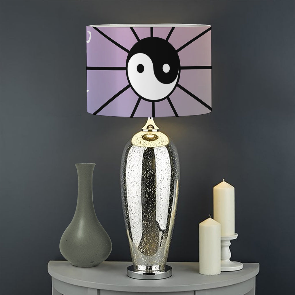 Colourful Chinese Zodiac Wheel Print Drum Lamp Shade