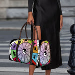 Colourful Chinese Zodiac Wheel Print Duffle Bag