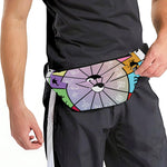 Colourful Chinese Zodiac Wheel Print Fanny Pack