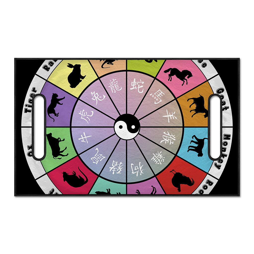 Colourful Chinese Zodiac Wheel Print Golf Cart Seat Cover