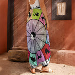 Colourful Chinese Zodiac Wheel Print Harem Pants
