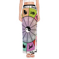 Colourful Chinese Zodiac Wheel Print High Slit Maxi Skirt