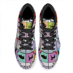 Colourful Chinese Zodiac Wheel Print High Top Leather Sneakers