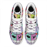 Colourful Chinese Zodiac Wheel Print High Top Leather Sneakers