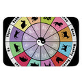 Colourful Chinese Zodiac Wheel Print Indoor Door Mat