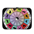Colourful Chinese Zodiac Wheel Print Laptop Sleeve