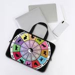 Colourful Chinese Zodiac Wheel Print Laptop Sleeve With Handle