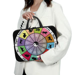 Colourful Chinese Zodiac Wheel Print Laptop Sleeve With Handle