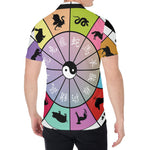 Colourful Chinese Zodiac Wheel Print Men's Shirt
