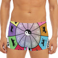 Colourful Chinese Zodiac Wheel Print Men's Short Boxer Briefs