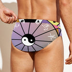 Colourful Chinese Zodiac Wheel Print Men's Swim Briefs