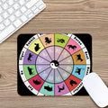 Colourful Chinese Zodiac Wheel Print Mouse Pad