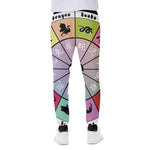 Colourful Chinese Zodiac Wheel Print Scuba Joggers