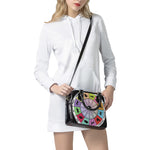 Colourful Chinese Zodiac Wheel Print Shoulder Handbag
