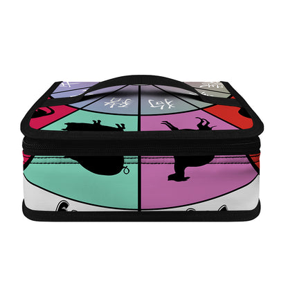 Colourful Chinese Zodiac Wheel Print Small Lunch Bag